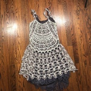 Free People Crochet Dress in Purple